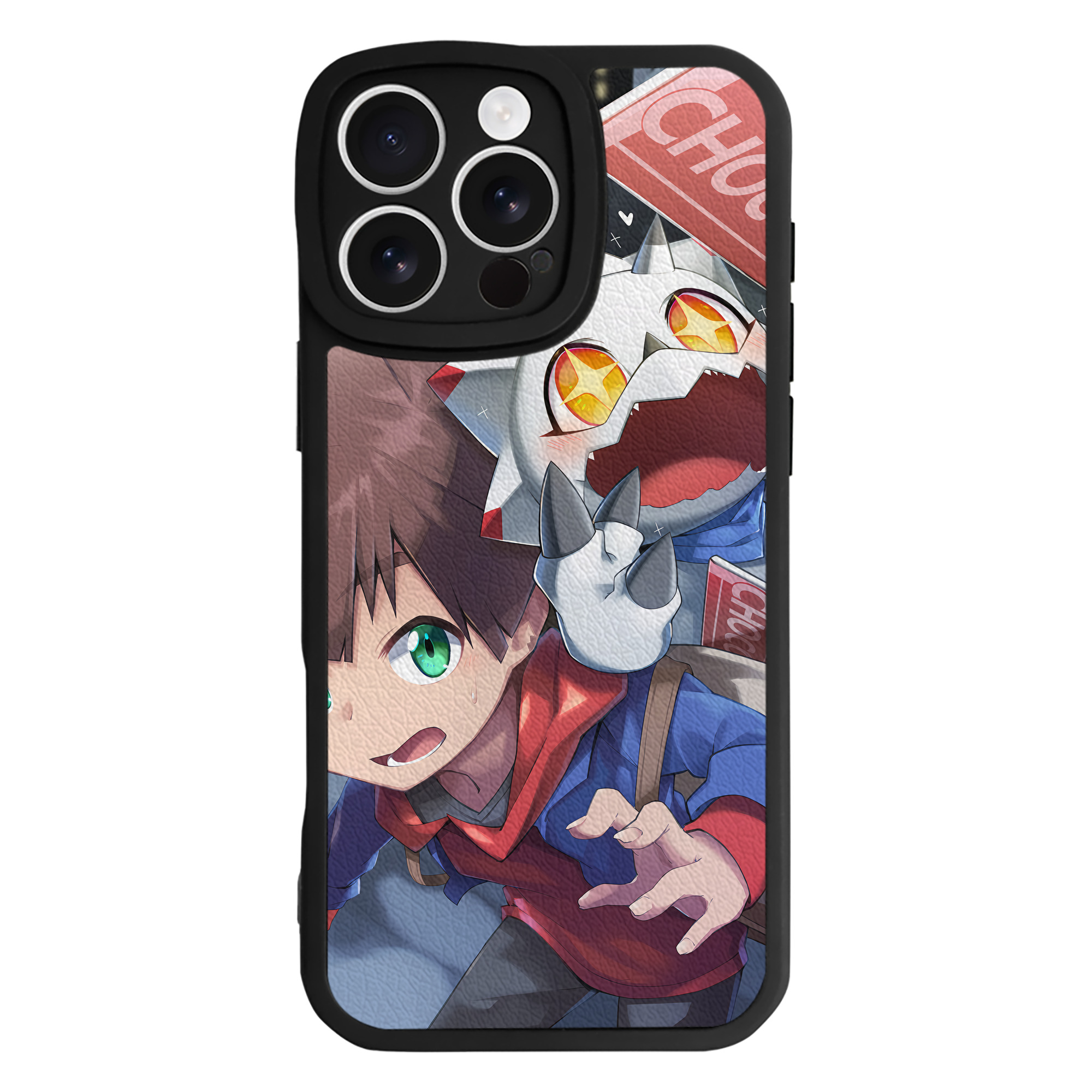 （画像用） Digimon デジタルモンスター/デジモン 【iPhone 16シリーズ対応】シリコンスマホケース（レザー調） 材質：シリコン